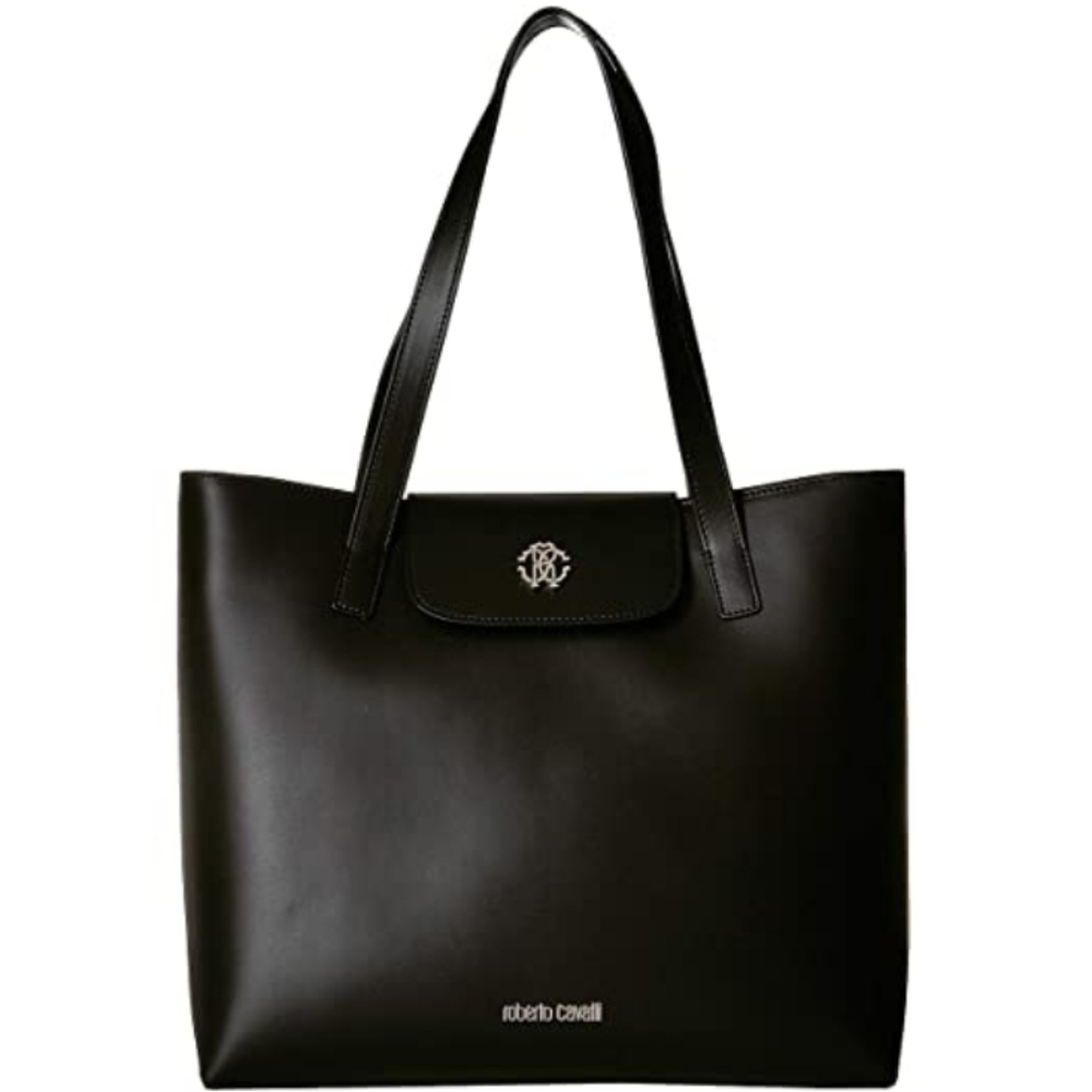 ROBERTO CAVALLI Black Leather Tote - Picture 2 of 10